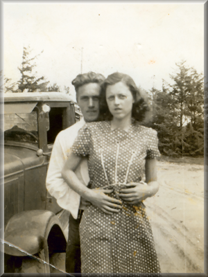 Newlyweds in Grayland, my grandparents