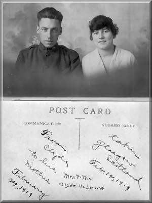 Newlyweds, Clyde and Dolina Mackenzie, in Scotland